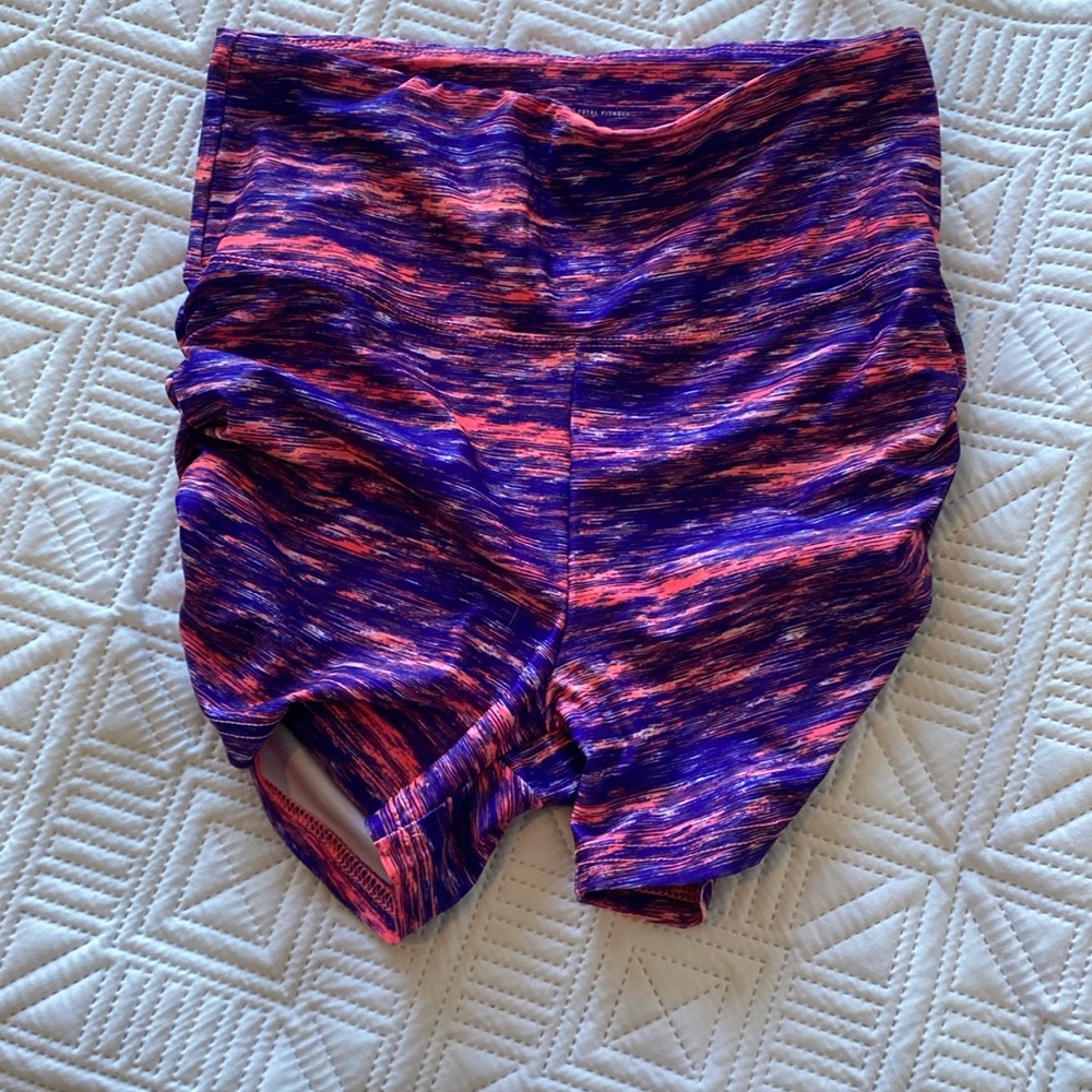 Bally Fitness Spandex Shorts. Rouched on the sides.